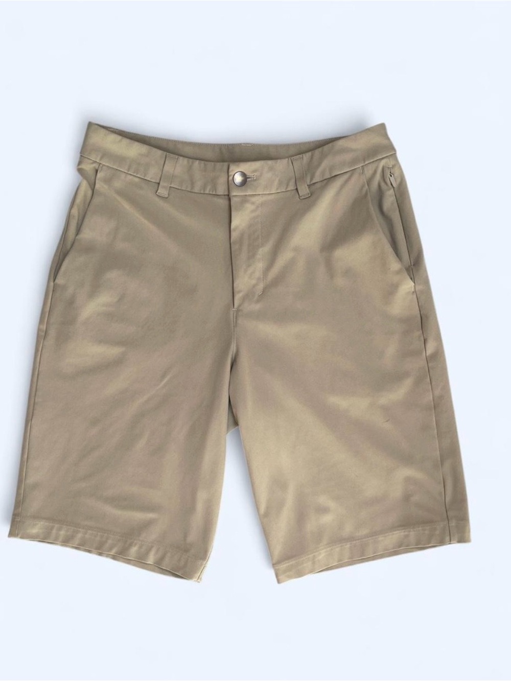 Lululemon tan 10.5” inseam shorts preppy golf school streetwear classic 28